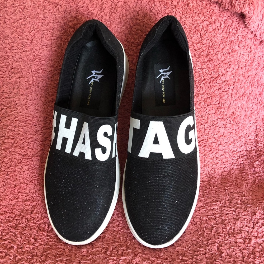 LFL by Lust for Life Black Slip-On Sneakers with White Logo